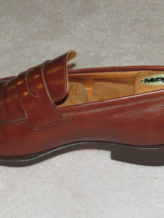 E. Vogel Bespoke Mahogany Calf Leather Split Toe Penny Loafer 11 EE main image 12